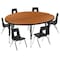 Flash Furniture 47.5" Circle Wave Oak Table Set-12" Stack Chairs XU-GRP-12CH-A48-HCIRC-OAK-T-P-GG - alternate 6